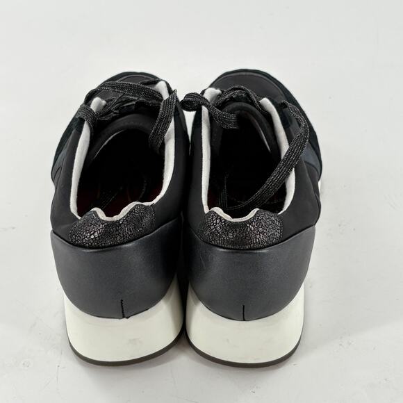 Munro Piper Sneakers 9.5 9.5W Wide Black NWOT Comfort Leather Travel - Picture 4 of 7